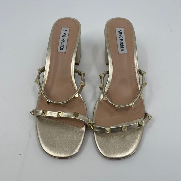 Steve Madden Gold Spiked Sandals | Size 8.5 - Picture 6 of 6